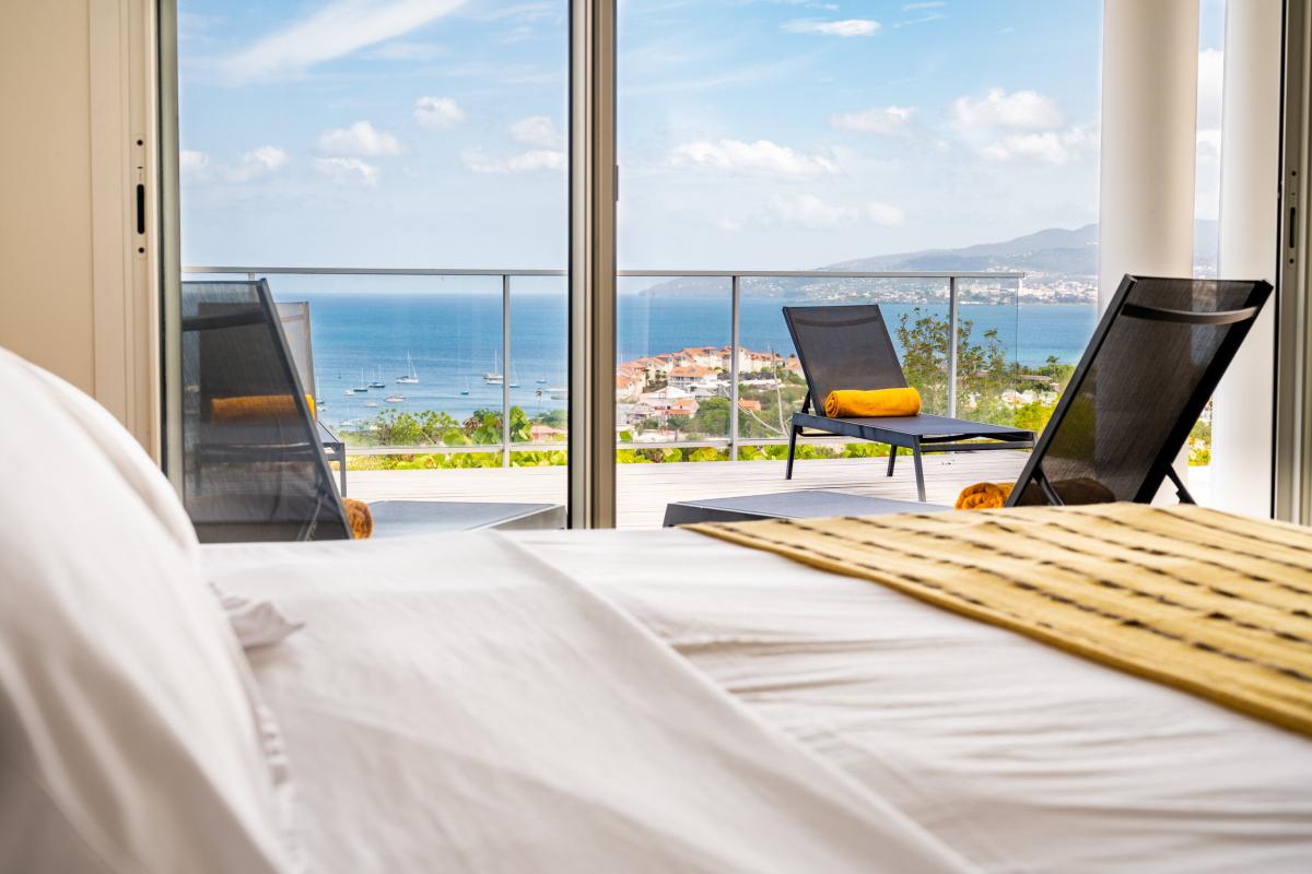 Location villa 4 chambres 8 personnes  -chambre 1 vue terrasse